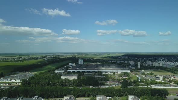 Industrial Zone. Industrial Factory Buildings And Ancillary Buildings.