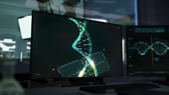 Biological Laboratory Conducts Virus Experiments In Modern Medical Software alt