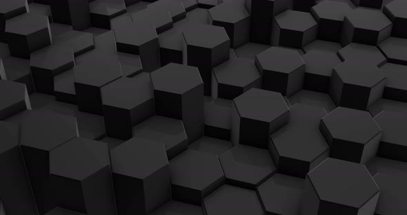 Abstract Black Hexagon Honeycomb Background