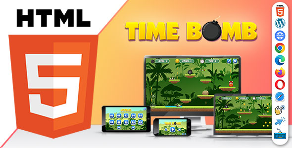 Time Bomb Game (HTML5) Platform Game