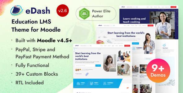 eDash - Education LMS Theme for Moodle 4.5