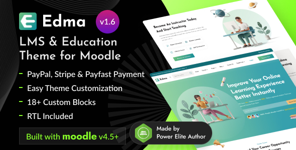 Edma - LMS Education Theme for Moodle 4.5