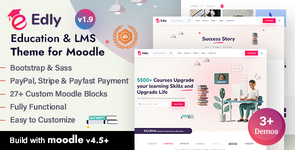 Edly - LMS Courses & Education Moodle 4.5 Theme