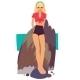Girl on a Rocky Shore - GraphicRiver Item for Sale