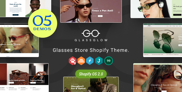 Glassglow – Glasses Store Shopify Theme OS 2.0 – 0 Sold!