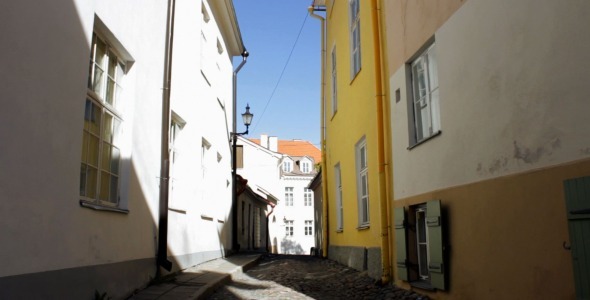 View of Narrow Medieval Street