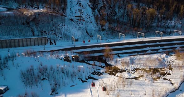 Cable Car and Causassian Mountains Sochi Estosadok Black Pyramid and Krasnaya Polyana Ski Resort
