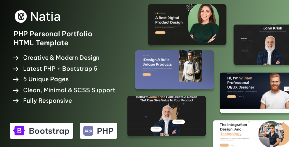 Natia - Personal Portfolio PHP Template