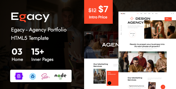 Egacy - Agency Portfolio HTML5 Template