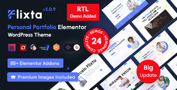 Flixta - Personal Portfolio WordPress Theme