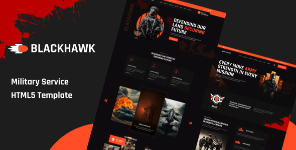 BlackHawak – Military Service HTML5 Template – 0 Sold!