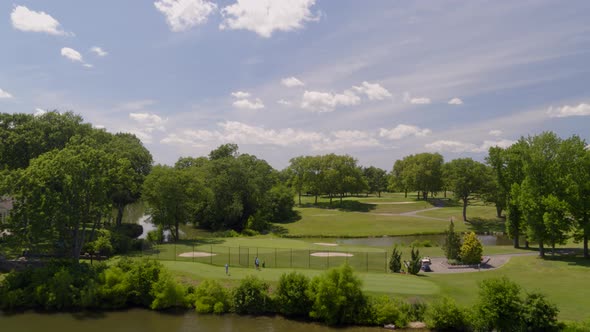Aerial View of a Golf Course in the Village of Great Neck Long Island
