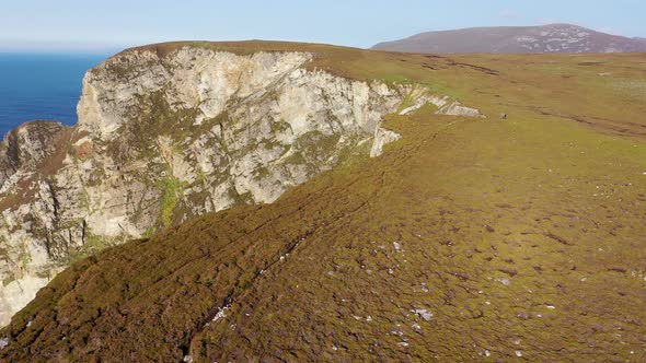 Flying Around the Top of Tormore Island By Port Between Ardara and Glencolumbkille in County Donegal