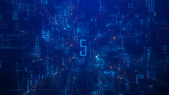 High Tech Data Space Countdown