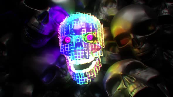 Happy Skulls VJ Loop