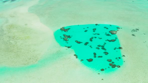 Transparent Blue Sea Water in the Lagoon