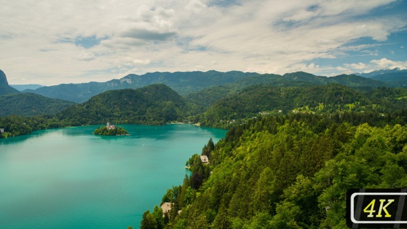 Lake Bled and Mountains