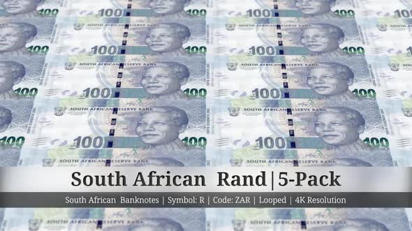 South African Rand | South Africa Currency - 5 Pack | 4K Resolution | Looped