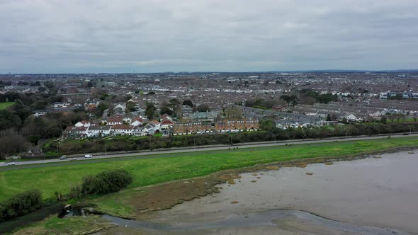 Aerial view  Dublin city North side