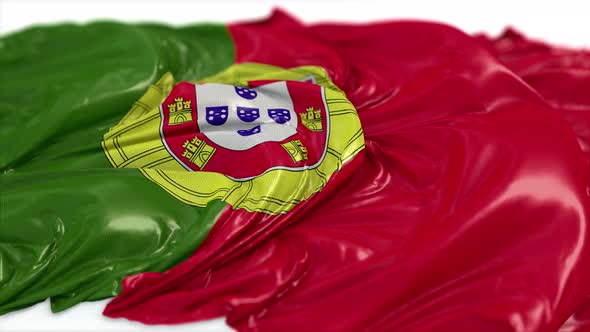 Portugal Flag On A White Chalkboard 