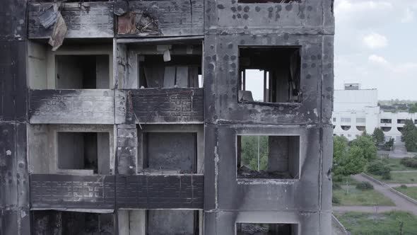 Residential Building Destroyed By the War in Ukraine