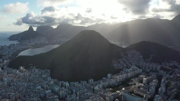 Summer travel at Rio de Janeiro Brazil. Landmark of coast city. Tropical travel