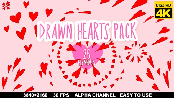Drawn Hearts Pack