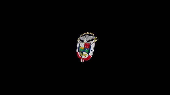 Coat Of Arms Of Panama With Alpha Channel   - 4K
