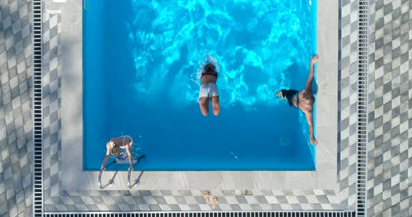 Girl Jump Into The Water