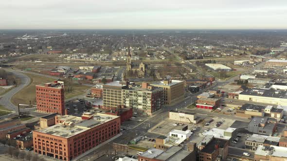 Drone video Toledo Ohio USA 4k