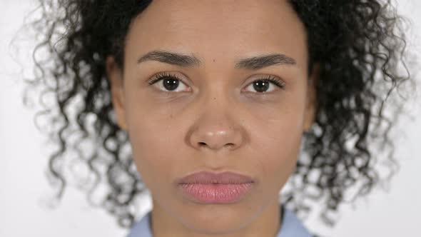 Face of Serious Young African Woman