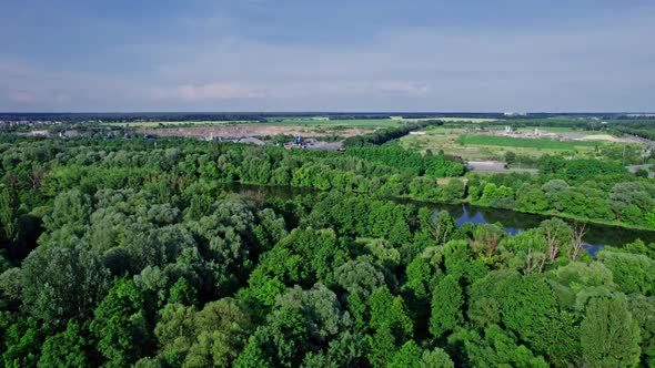 The Aerial View of Huge Granite Quarry Mine