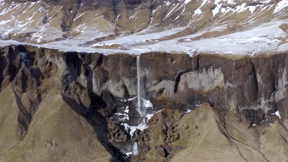 Beautiful Small Waterfall in Picturesque Iceland