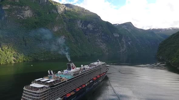 Geiranger Fjord And Cruiseship 5