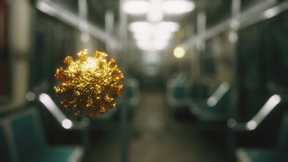 Coronavirus Covid-19 Epidemic in Subway Car