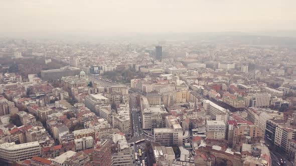 Cityscape of Belgrade at Cloudy Day