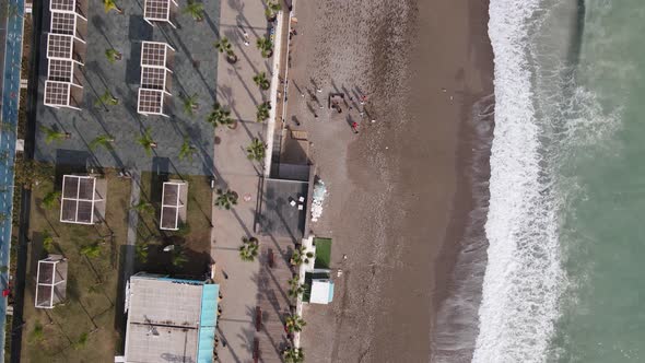 Aerial View of the Beach at the Seaside Resort Town. Turkey