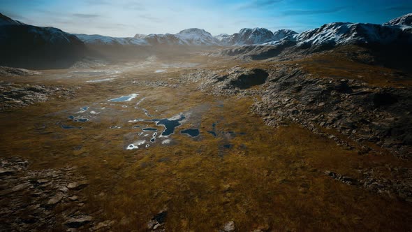 Small Lakes in Canada Near Mountains