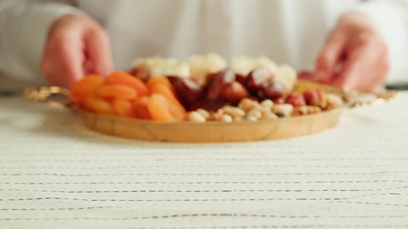 Dried Fruits Mix and Nuts Closeup