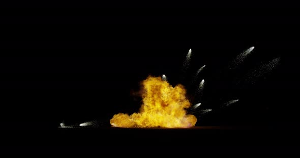 Explosion With Sparks 11