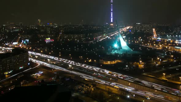 Moskow skyline timelapse 01