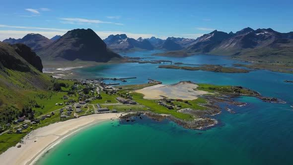 Beach Lofoten Islands Is an Archipelago in the County of Nordland, Norway