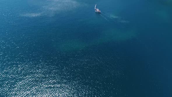 Flight Over Beautiful Seashore at Mallorca