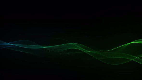 Abstract green wave background