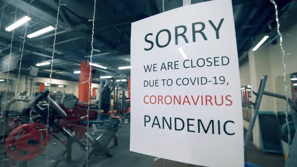 Empty Fitness Center Closed Due To Covid-19 Pandemic