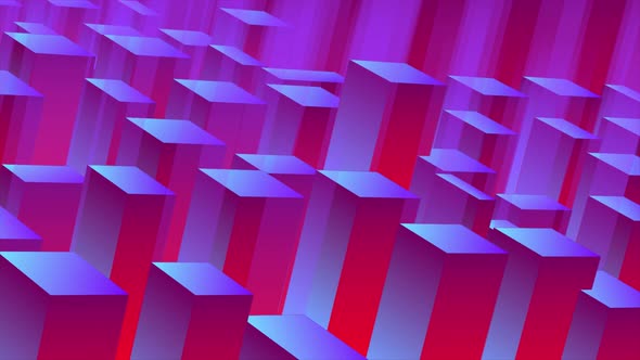 3D Abstract Colorful Cubes Motion Graphics Animation V5