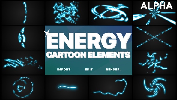 Cartoon Energy Elements | Motion Graphics Pack