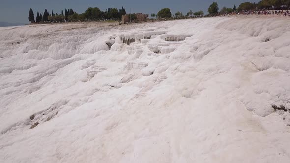 Aerial View of Pamukkale Travertines Turkey