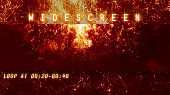 Fire Red Particles Widescreen Background