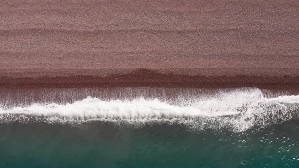 Aerial View of the Sunsets Over Sea